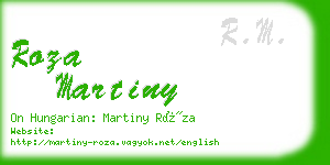 roza martiny business card